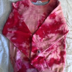 Champion Sweatshirt - red tie die